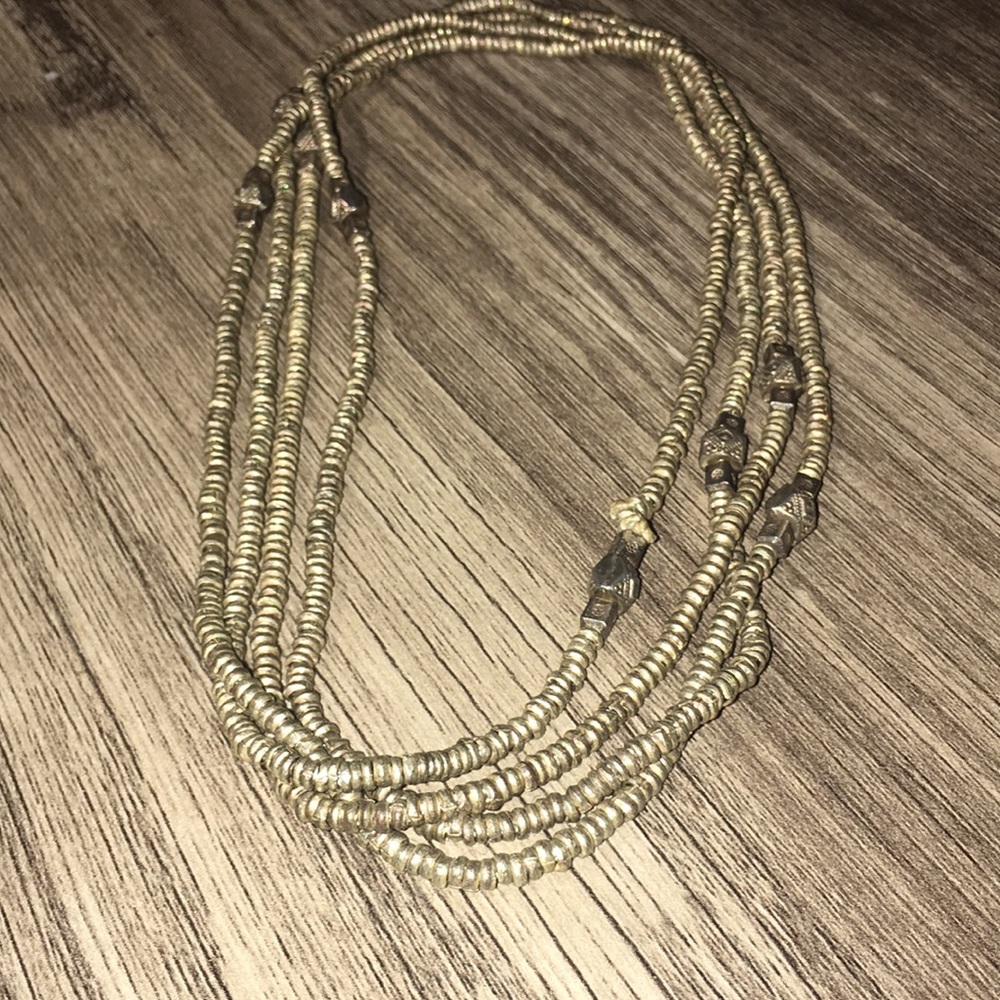 Faux silver necklace